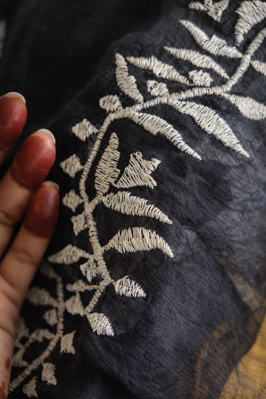 Inkline Black Saree editorial styling – RongSuta premium cotton sarees